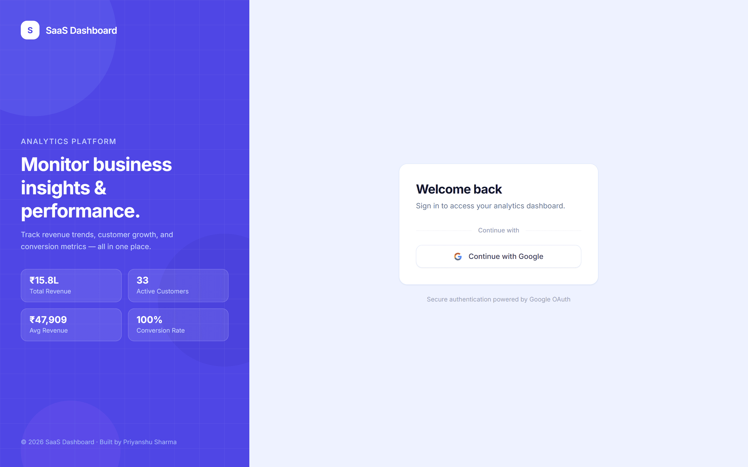 SaaS Dashboard